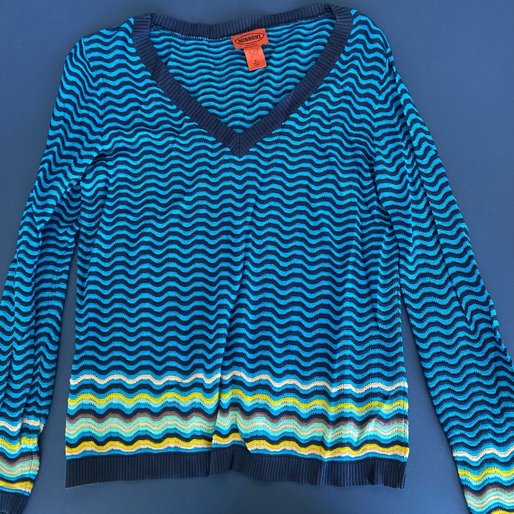 Missoni  turquoise long sleeved top